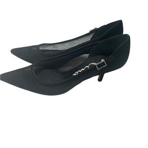 Nina Elegant Mesh Black Women's Special Occasion Heels in size 10